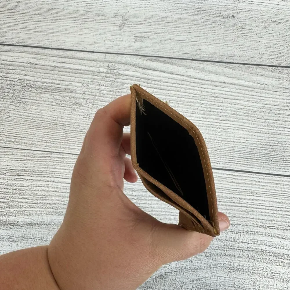 State Of Mind Men's Brown Vegan Leather Card Holder Wallet